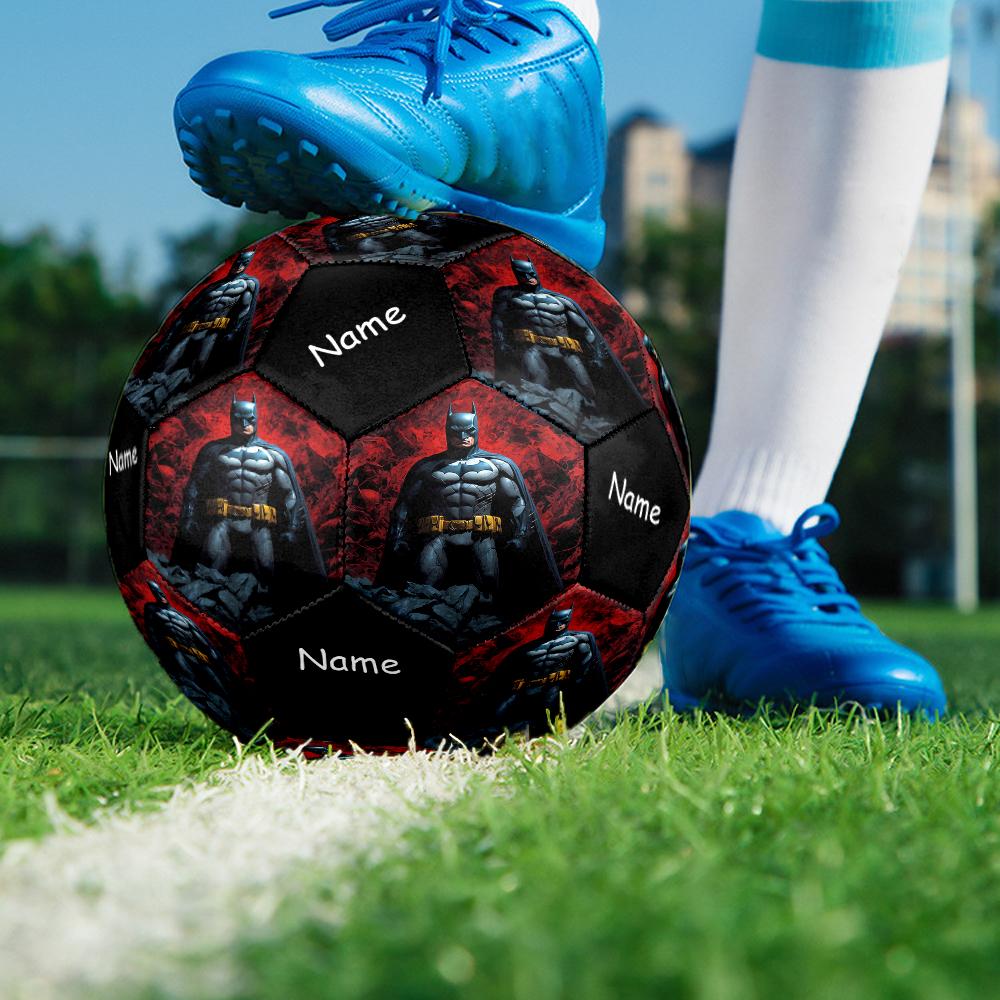 Custom Name Batman Theme Size 5 Soccer Ball, Suitable for Both Indoor and Outdoor Matches, a Gift Suitable for Everyone.