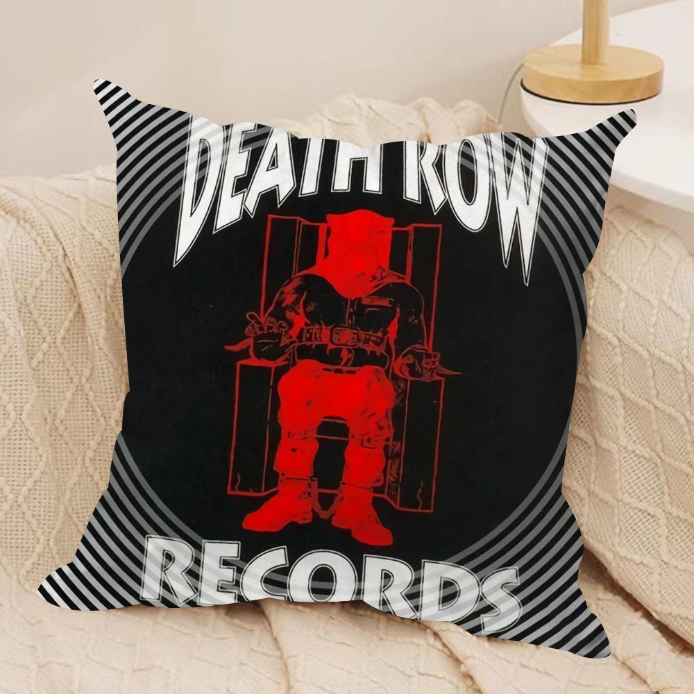 DDeath Row Records Cushion Cover Short plush Doublesided Print Square Throw Pillow Covers Sofa Home Cushion Decor