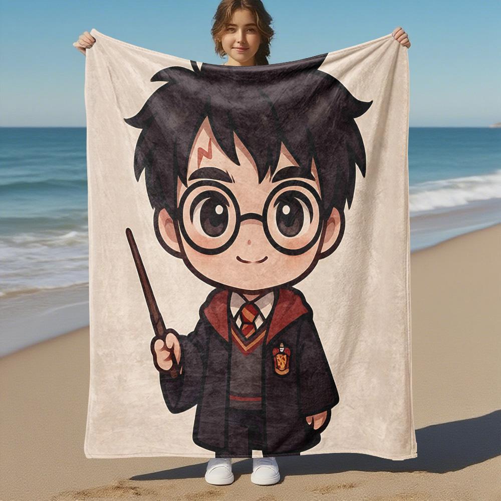 1pc Hogwarts Magic Wand Outdoor Flannel Throw Blanket All Season Soft Warmth,Home Decor 1031124