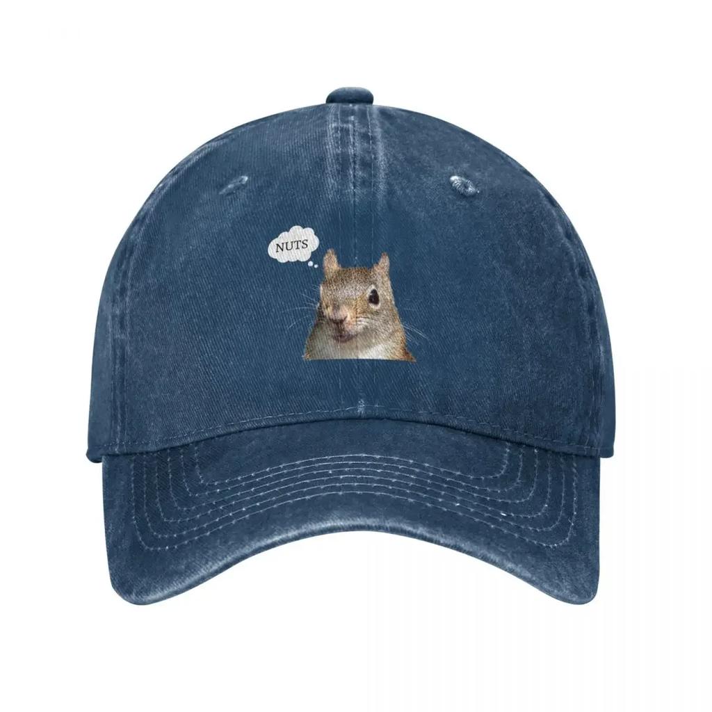 Squirrel says Nuts Baseball Cap Beach Bag dad hat birthday Golf Wear Unisexs Caps Womens
