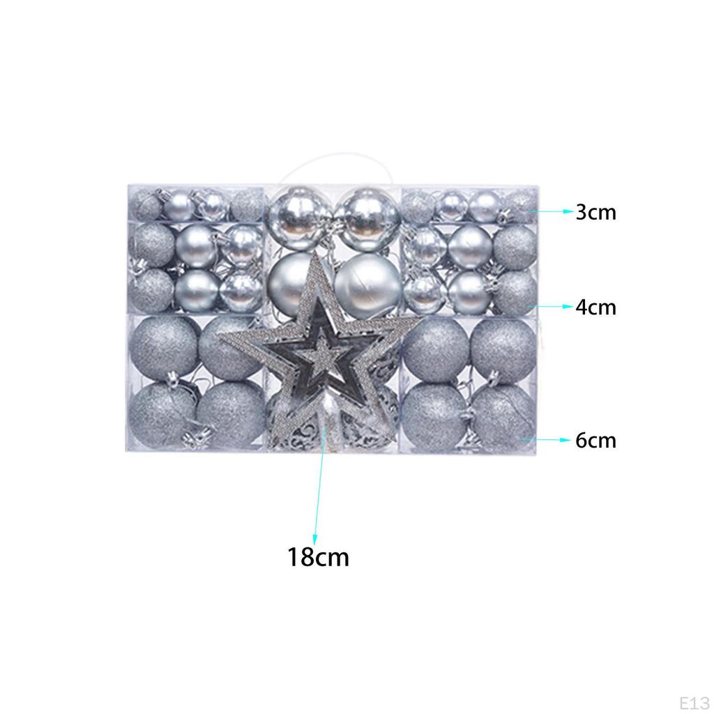 101 шт. Рождественские шары, украшения для елки, звездочки, самодельные безделушки, подвесные шары для ресторанов и фестивалей