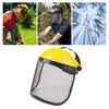Adjustable Chainsaw Helmet Splash Prevention Sponge Lining Mesh Face Shield Breathable Metal Mesh Protective Mask