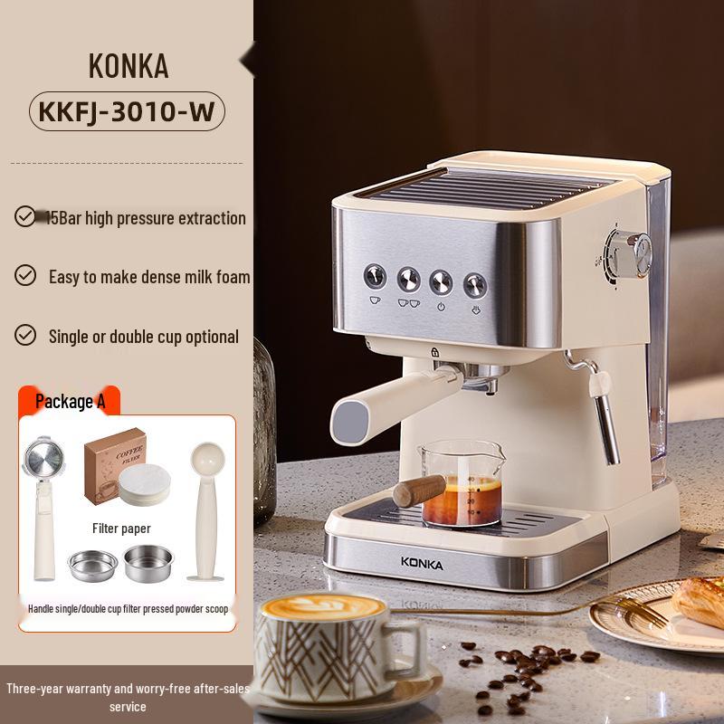 Американская полуавтоматическая эспрессо-машина UDI с экстракцией под высоким давлением и вспенивателем молока.