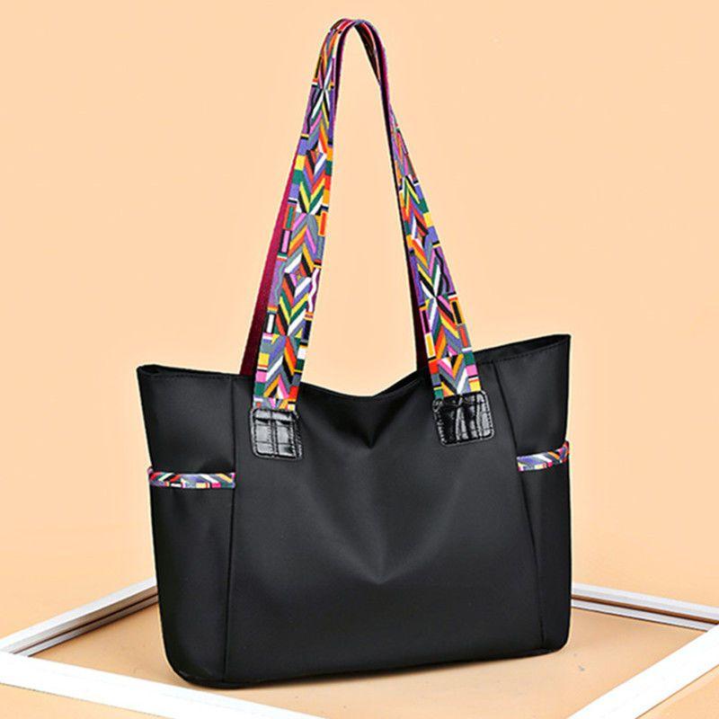 Женская водонепроницаемая сумка большой емкости из ткани Оксфорд, нейлоновая парусиновая сумка на плечо, сумка-тоут