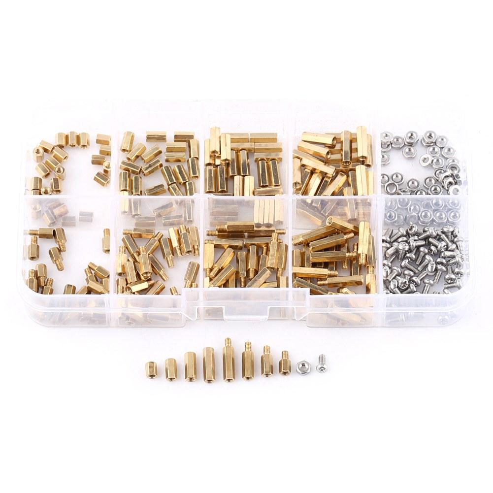 M2 Hex Column Male Female Standoff Screw Nuts Kit (Set C)
