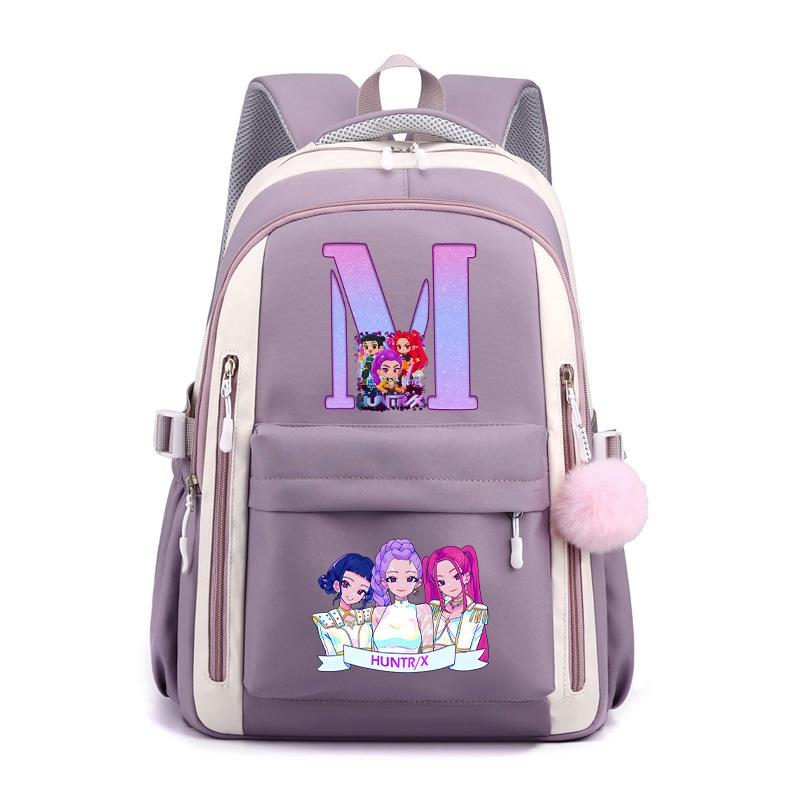 Korean Version Of Small Fresh Animation Cartoon Letter Printing Backpack College Style Male And Female Versatile Student Schoolbag