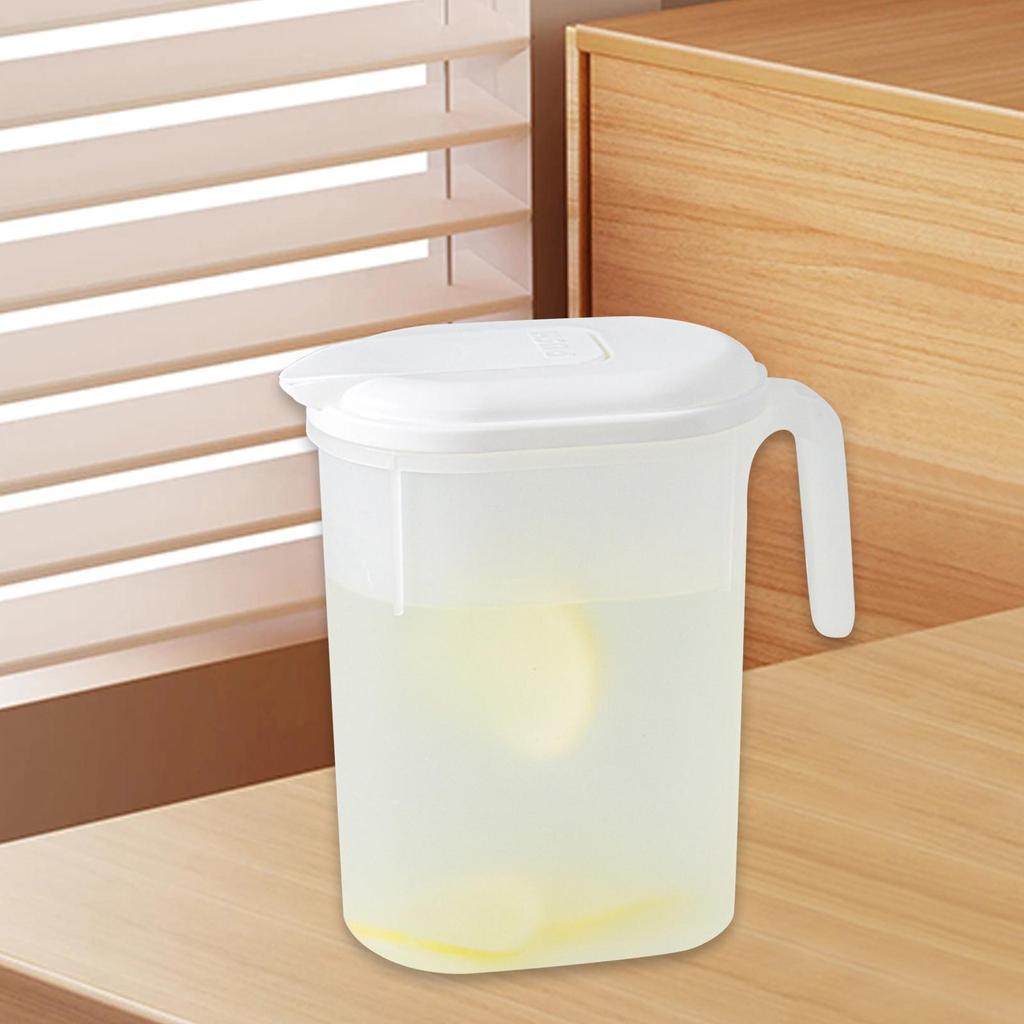 Plastic Pitcher with Lid Portable Clear Multipurpose Refrigerator Cold Water Kettle for Iced Tea Beverage Juice Milk Household