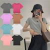 Shop   Women S baSic Plain Cropped ShorT Sleeve T ShirT Wld wSh SiS473