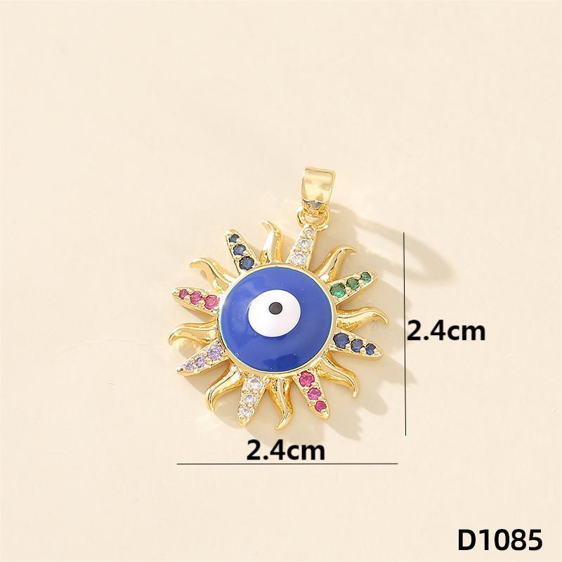 Devil'S Eye Jewelry Chain Pendant Hip Hop Jewelry Copper Gold Plated Zircon Accessories Pendant