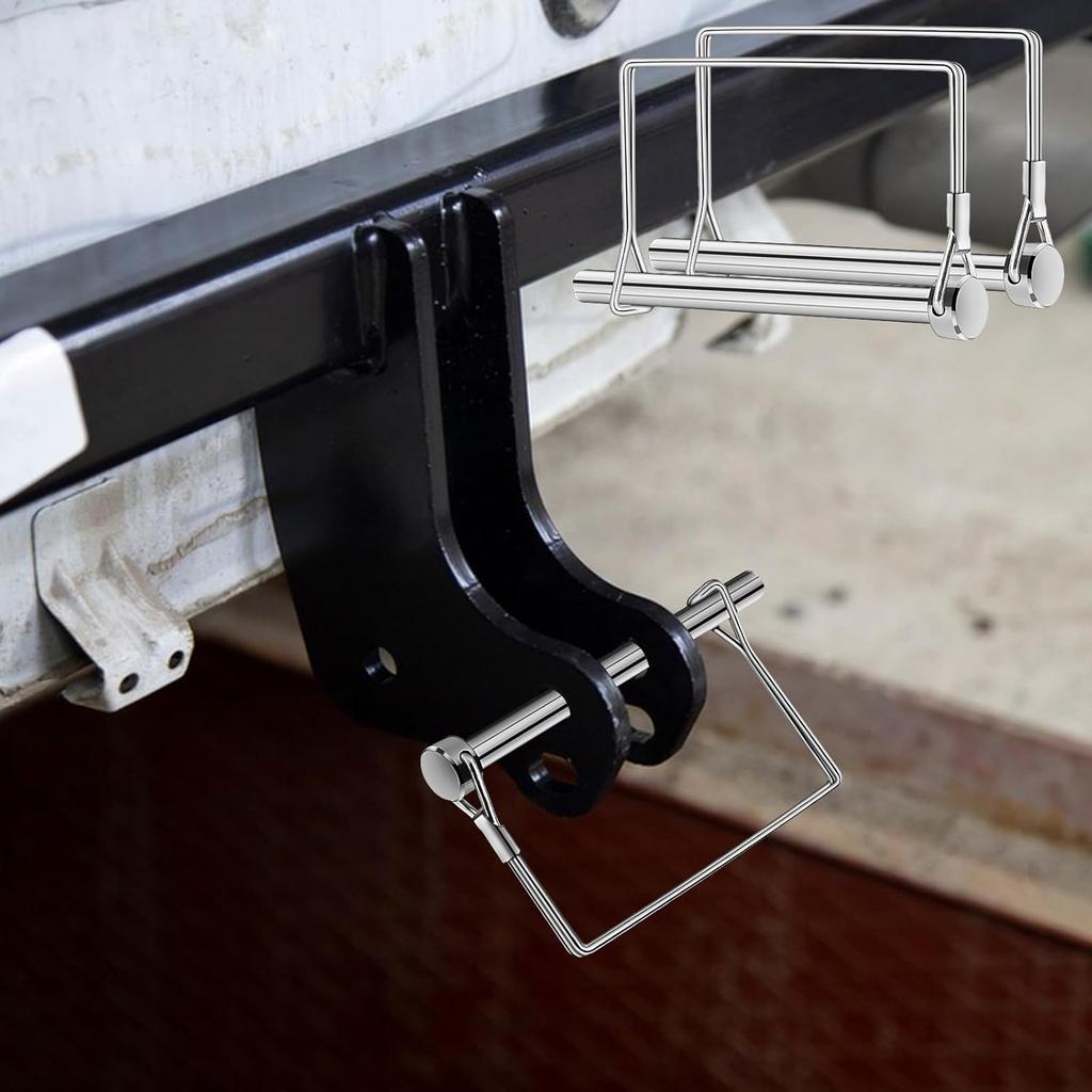 6 Pcs Trailer Coupler P, 5/16" X 4" PTO Shaft Locking P, Heavy-Duty Square Towing Hitch P, Trailer Safety Coupler P, Wire Lock P, Trailer Hitch