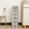 1/6PCS Foldable Transparent Shoes Case Storage Box Thickened Drawer Case Shoe Boxes Stackable Box Shoe Organizer Dustproof