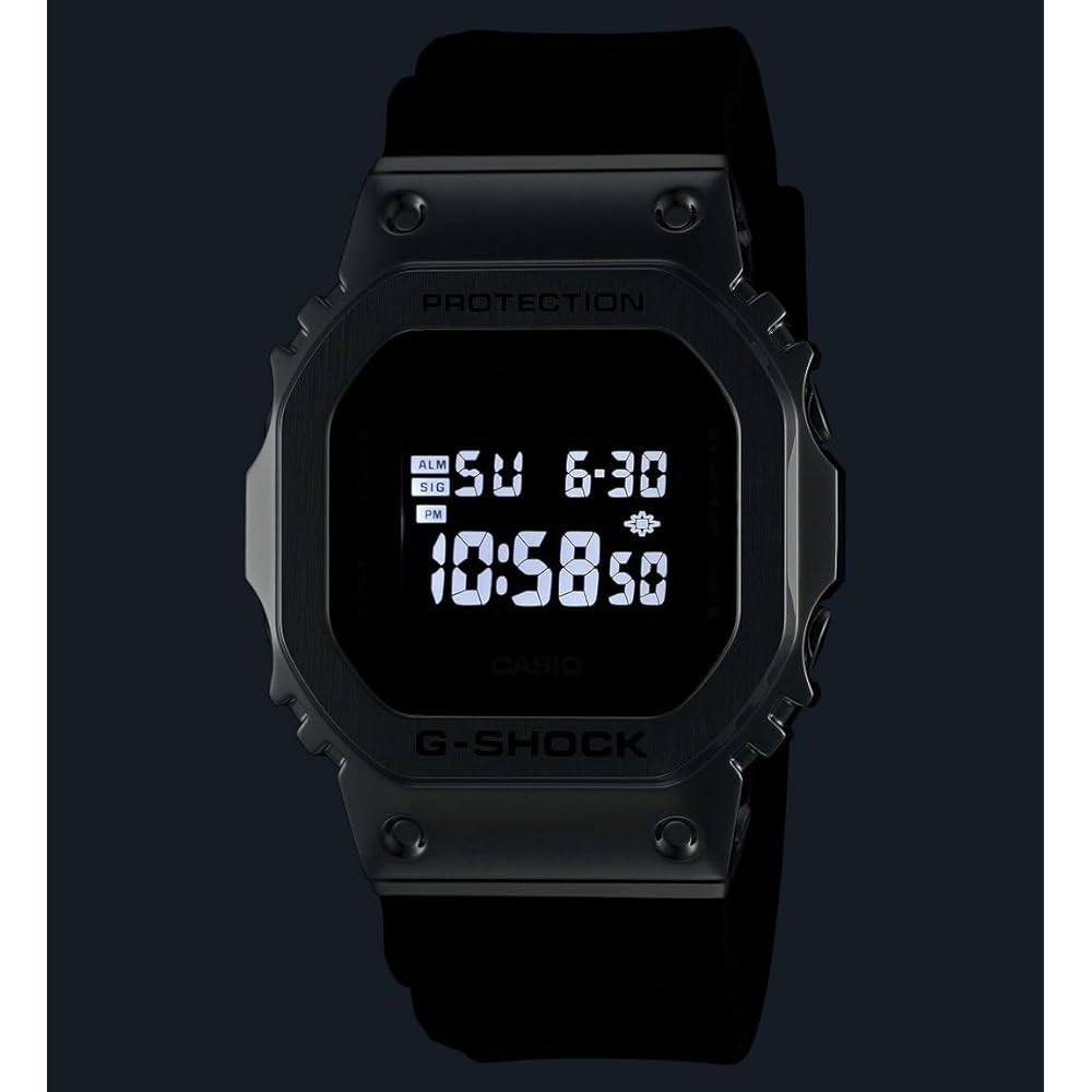 Мужские цифровые кварцевые часы Casio G-Shock GM-5600U-1 Черный корпус из смолы Водонепроницаемость 200 м