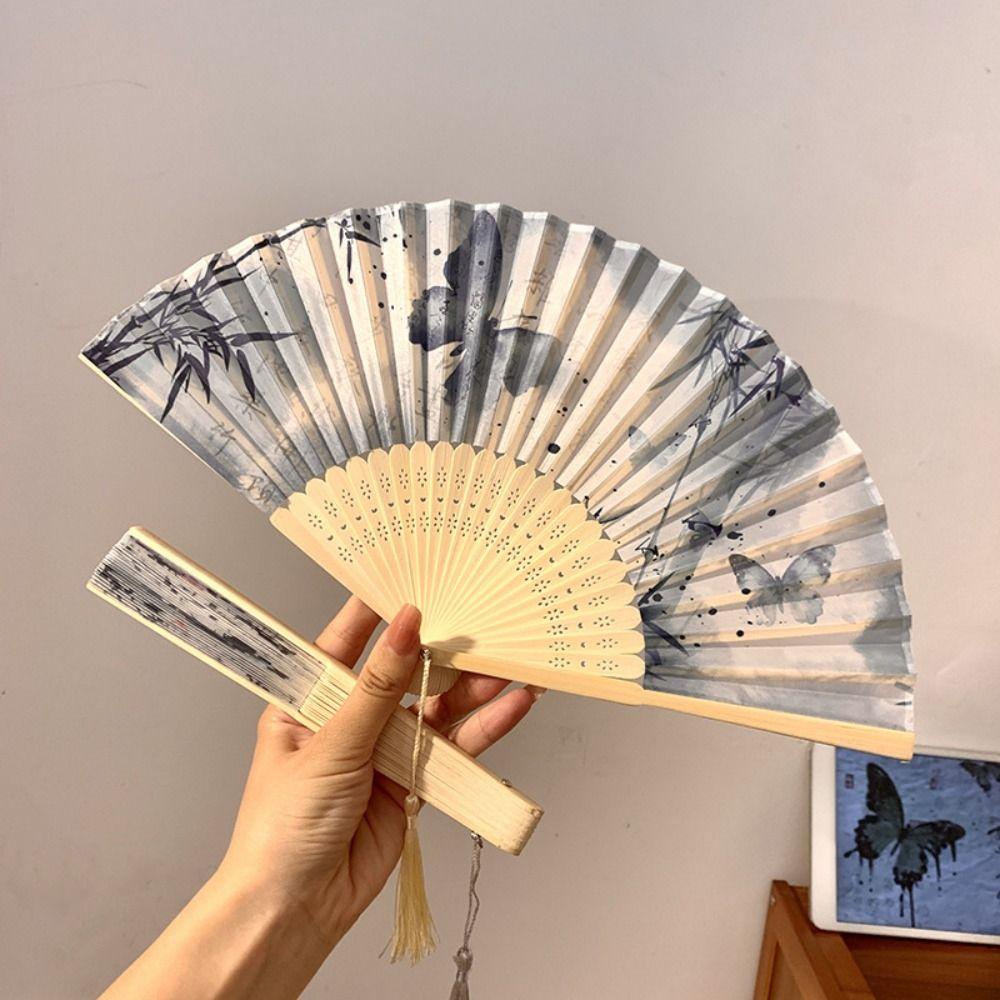 Butterfly Retro Handheld Fan Chinese Style Dance Fan Unisex Decorative Hand Fan Wedding