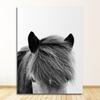 Black and White Highland Cow Print Farmhouse Decor Wall Art Canvas Painting Animal Larges Living Room Bedroom Pictures