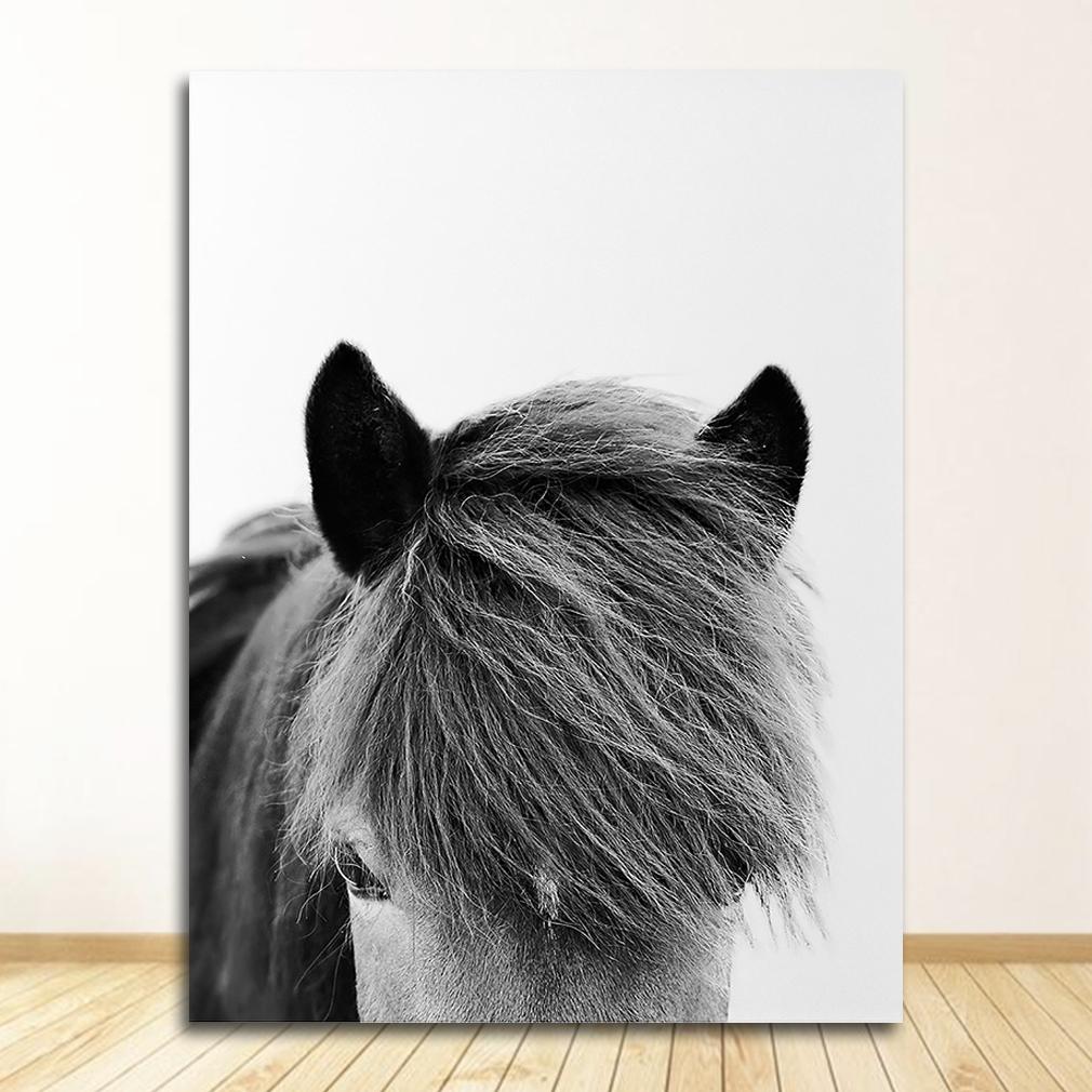 Black and White Highland Cow Print Farmhouse Decor Wall Art Canvas Painting Animal Larges Living Room Bedroom Pictures