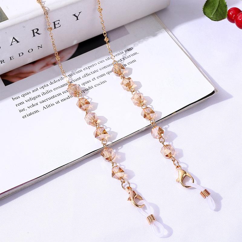 Bohemian Crystal Beaded Glasses Chains Lanyard Face Mask Chain Holder Eyeglass Rope Sunglasses Cord Neck Strap Gift for Women
