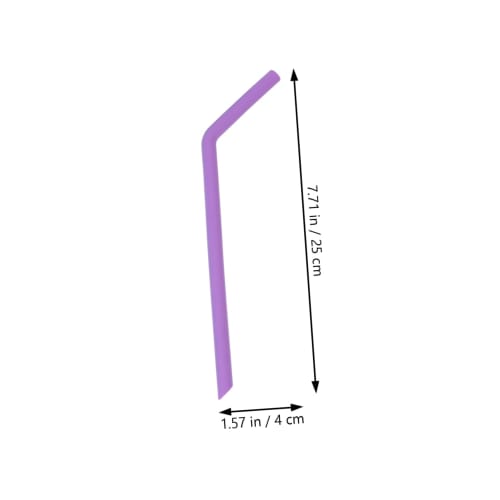 PAMINGONO 4-Piece Food-Grade Silicone Straws with Curved Design and Cleaning Brush for Banquets and Parties, Eco-Friendly and Reusable