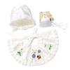 Shrine Visit Bib Food Set Hat Accessories Set Boys Girls Baby [Kyoetsu] (White)