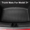 For Tesla Model 3+ 2024-2024 Upgrade TPE Front Storage Box Pad Rear Trunk Mat Waterproof Protective Liner Trunk Tray Floor Mat
