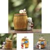 Cute Cartoon Wine Barrel Cat And Dog Mini Model Ornament For Photography And Promotional Gifts