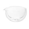 Glass Tea Bowl Matcha Glass Matcha Ceremony Tea Chawan Chasen and 500ml Tea Scoop Set, Double-Walled Bowl, Double-Layered Bowl, Utensils, Bowl, (Tea