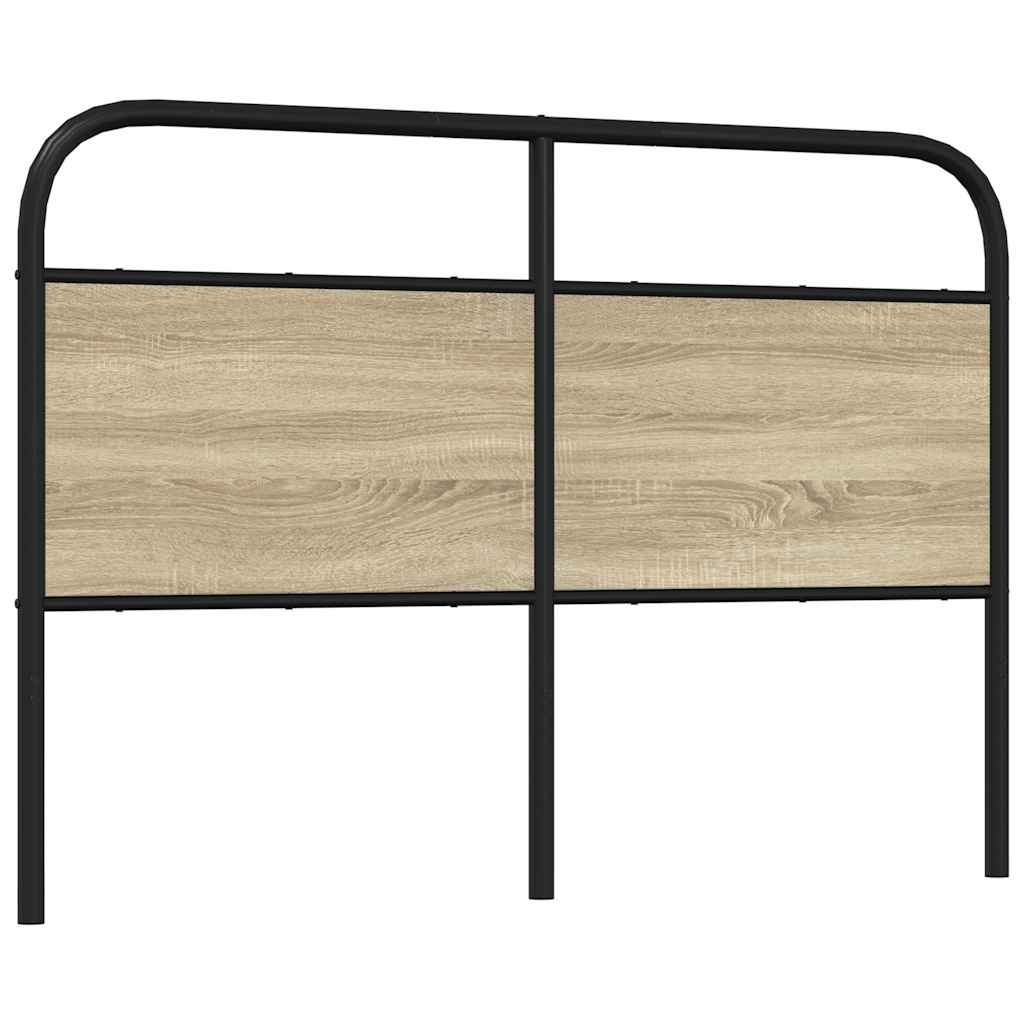 Replacement Headboard Sonoma Oak 120 cm Steel and Engineered Wood