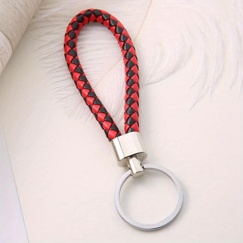20pcs set of colorful woven PU keychains, woven straps, keychains, creative gifts, car keys, wallets, bags, mixed colors