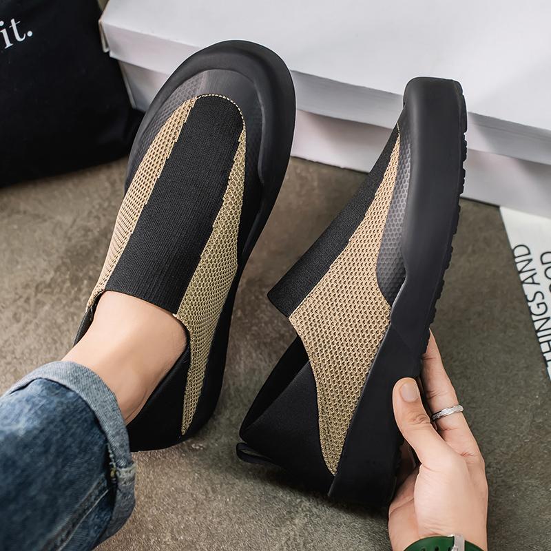 Дышащая летняя мужская обувь с защитой от запаха, универсальная сетчатая, нескользящая, повседневная обувь с мягкой подошвой, полиуретановая стелька, подошва из ПВХ