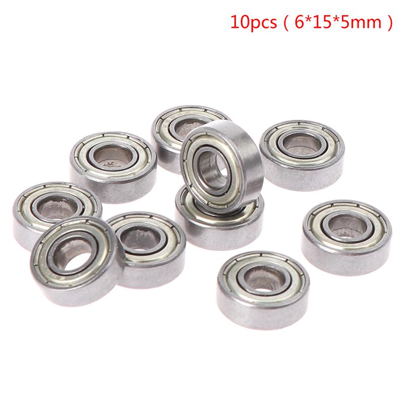 10pcs Deep Groove Spherical Carbon Steel Miniature Bearings Double Shielded Miniature High-carbon Steel Single Row 6 Models