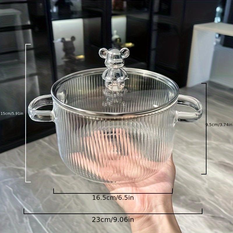 Versatile Heat-Resistant Glass Cooking Pot with Lid - Perfect for Pasta Soups and Baby Food Stovetop Safe & Easy To Clean