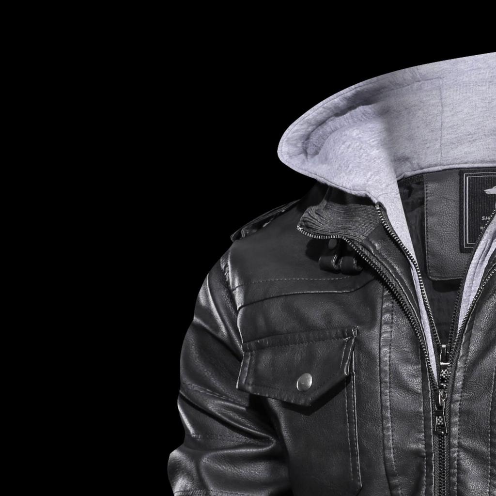Кожаная куртка мужская тонкая куртка из искусственной кожи на молнии осенняя мужская кожаная куртка