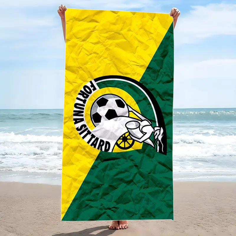 Fortuna Sittard Print Beach Towel, Large Soft Quick Dry Towel for Beach Camping Swimming