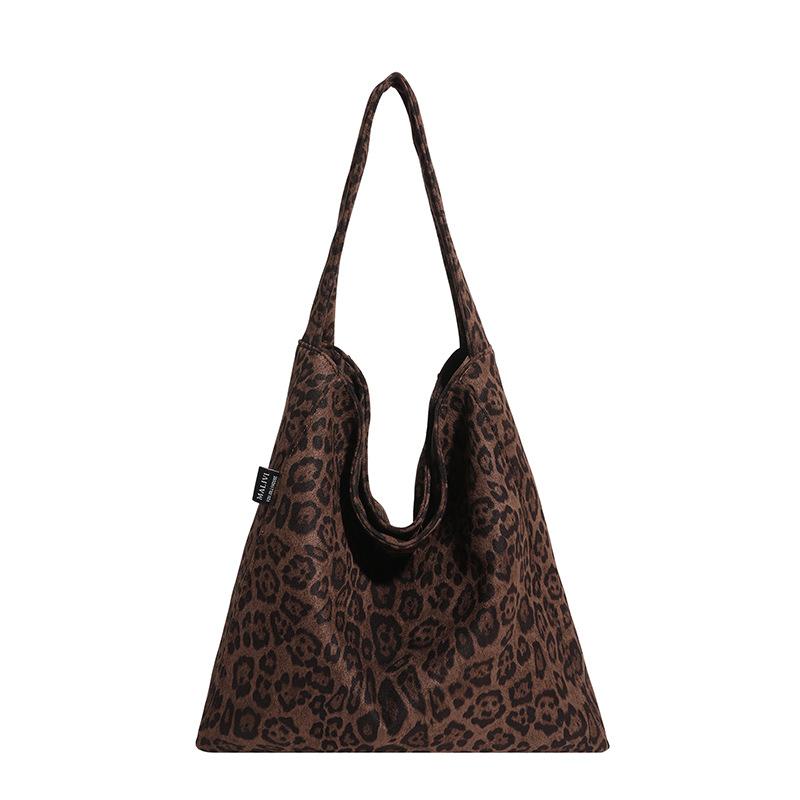 Корейская ретро сумка-тоут большой вместимости с леопардовым принтом, сумка на одно плечо под мышку с высоким уровнем внешнего вида