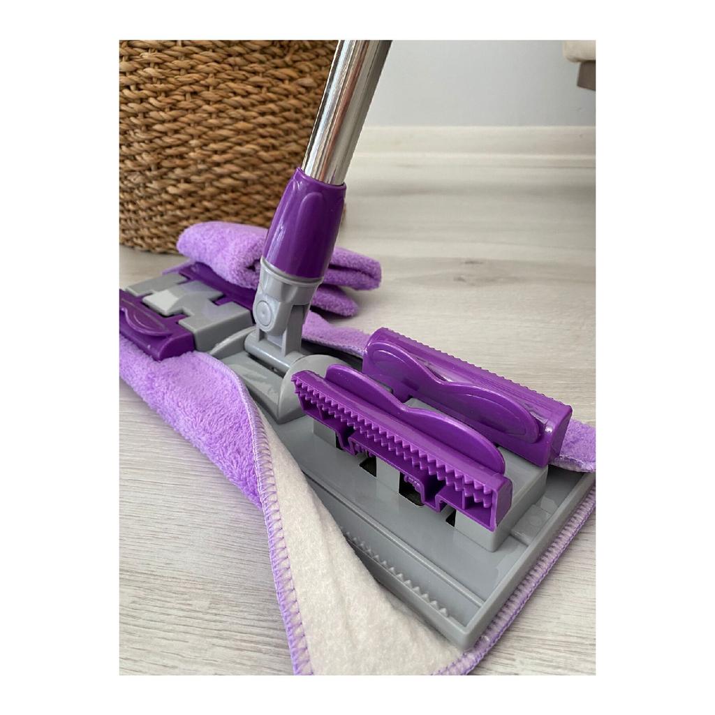 (с 1 запасной салфеткой в подарок) Швабра для пола, плитка, настенная поверхность, чистка, микрофибровая швабра с защелкой