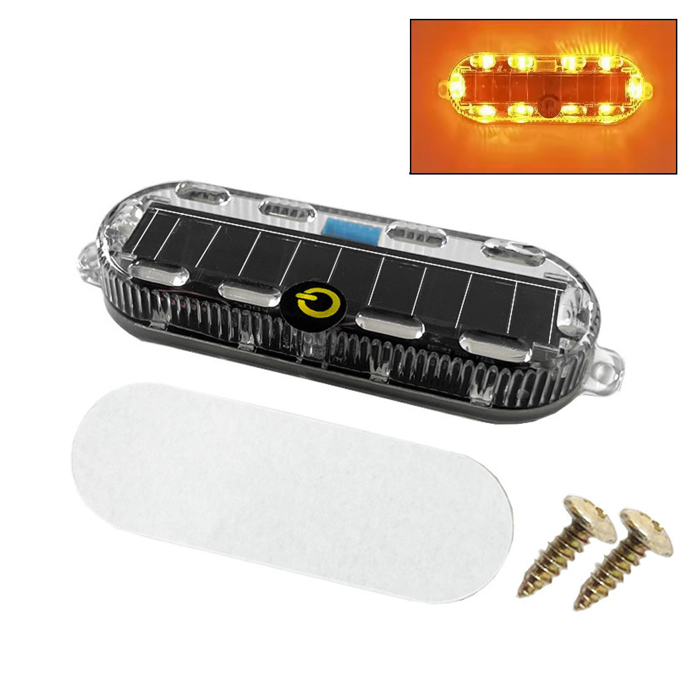 Светодиодный предупреждающий фонарь на солнечной энергии для мотоцикла, задний фонарь для ночной езды, противотуманный стробоскоп для мотоцикла, электрического велосипеда