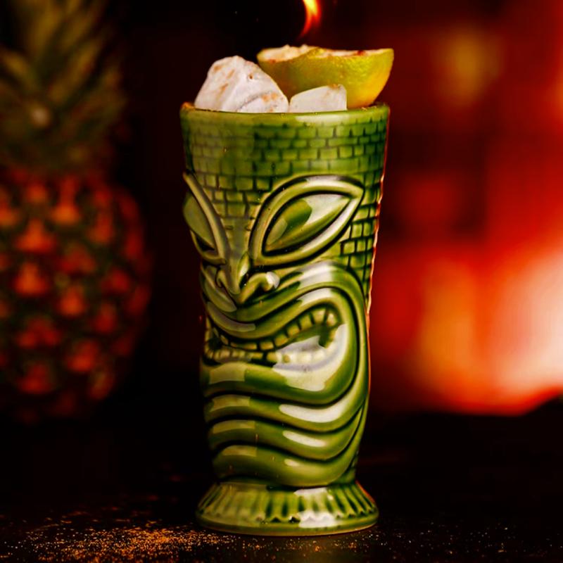Кружка Тики Бар Гавайская Коктейльная Кружка Вечеринка Кружка Тики Креативная Керамическая Кружка Кружки для Пива и Напитков Винная Кружка Барные Инструменты Подарок для Друзей