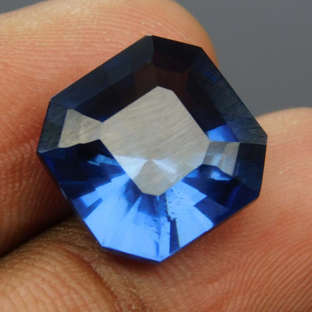 Natural Genuine Sapphire Loose Gemstone 10.45 Ct Blue Square Cut Ring