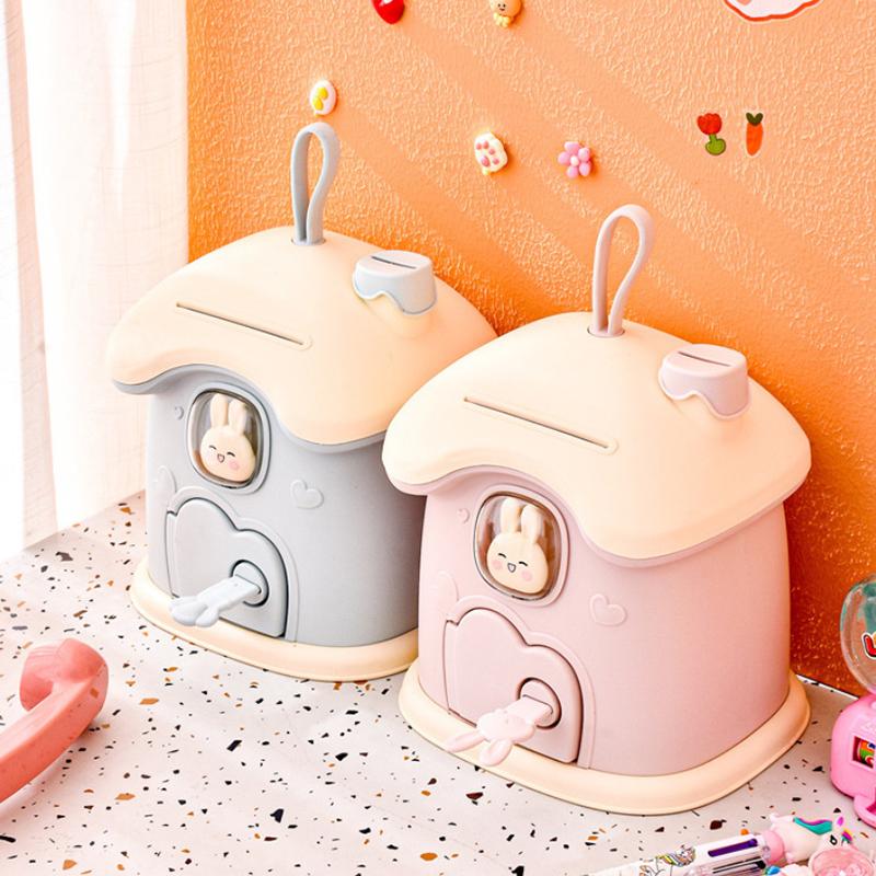 1 Набор Детский Домик Держатель для монет Копилки Сейф Копилка-Кролик Таинственная Коробка Декор Комнаты Наличные Сбережения Банкноты Копилка