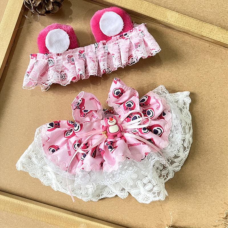 20 см хлопковая кукла, милые платья принцессы, комбинезон, футболка, плюшевая кукла, одежда, юбка с повязкой на голову, комплект платьев, аксессуары для кукол