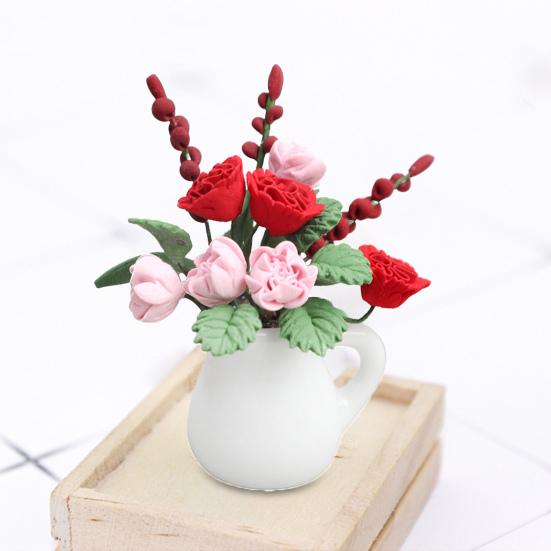 1:12 Cute Photography Props Ornament Doll House Vase Accessory