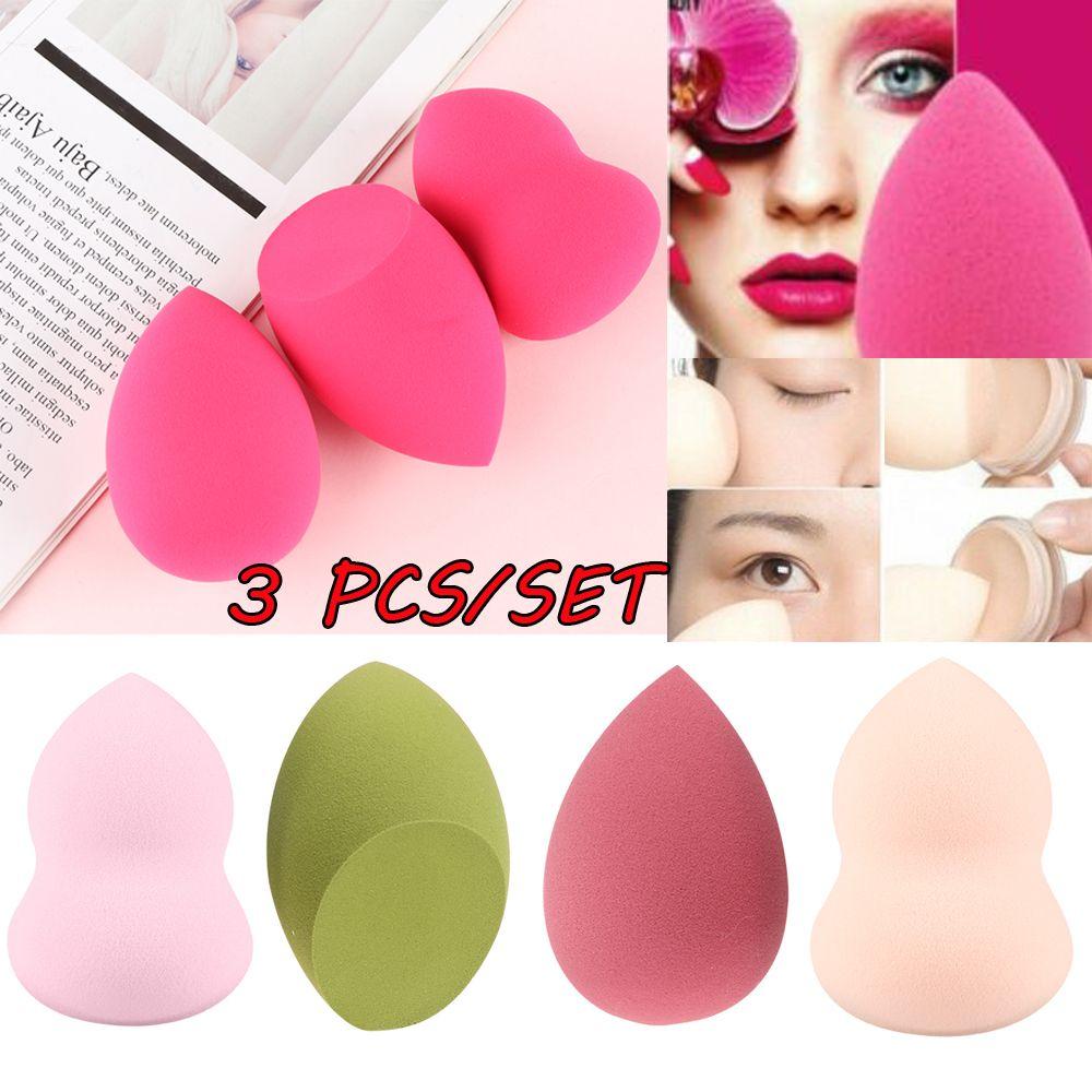 3Pcs Makeup Multi-color Cosmetic Tools Sponge Puff Blending Sponges Foundation Powder Blender Puff