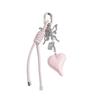 Butterfly Cartoon Girl Heart Keychain Anti-Lost Braided Rope Key Chain  Children Girl