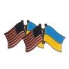 2Pcs 2022 Ukraine Flag Lapel Pin Badges National Waving Flag Pins Metal Flag Badge Pins Brooch Souvenir