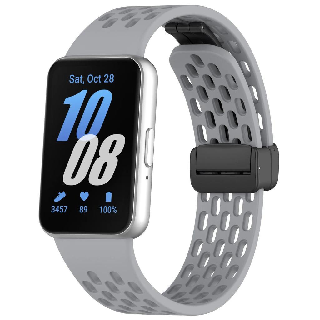 Сетчатый силиконовый ремешок с магнитной пряжкой для Samsung Fit 3, спортивный дышащий ремешок для часов, сменный браслет для Samsung Galaxy Fit 3