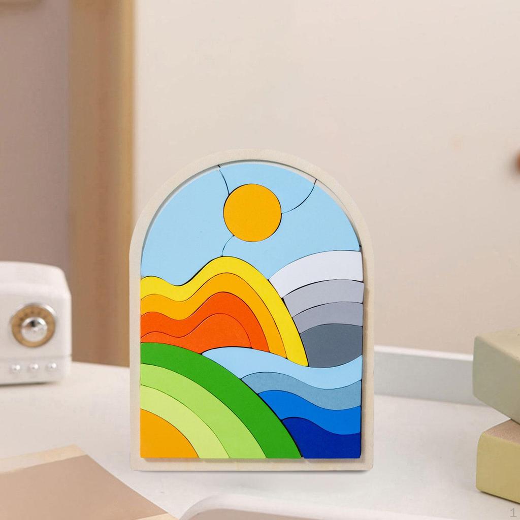 Обучающий набор деревянных головоломок для детей