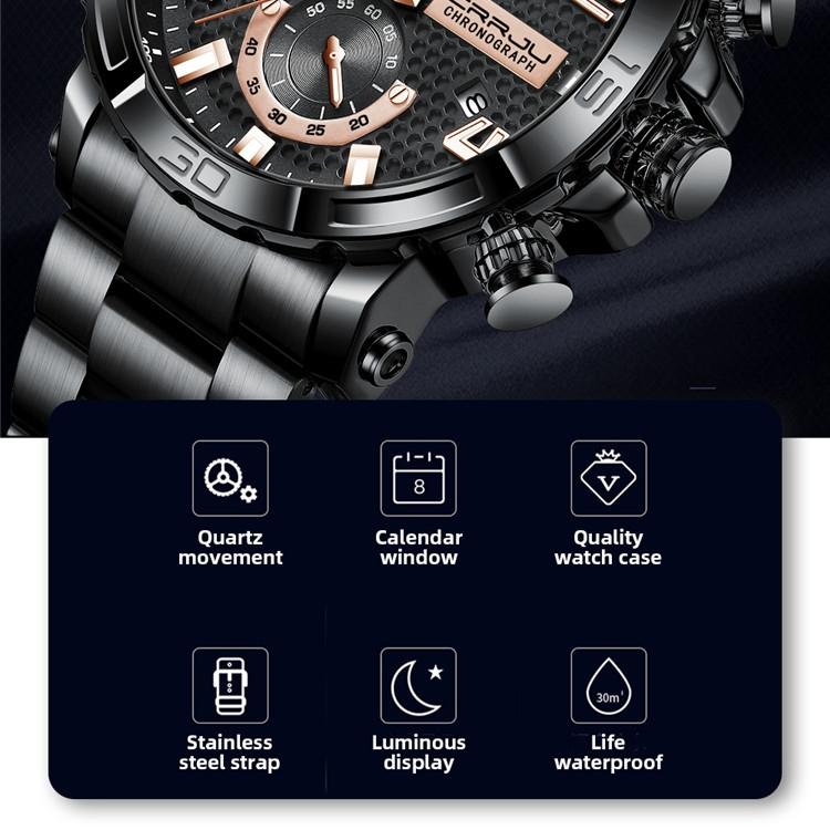 CRRJU-2297 Мужские часы Повседневные деловые модные индивидуальные часы Мужские часы Студенческие часы Простой календарь