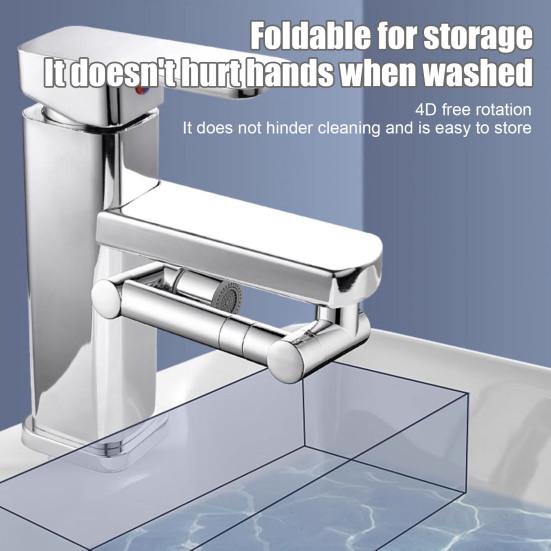 1/2 шт. Поворотный удлинитель крана Сверхпрочный сплав Выдвижная штанга Аэратор для раковины ванной комнаты и кухни Вращающийся удлинитель крана Фильтр с 2 режимами распыления