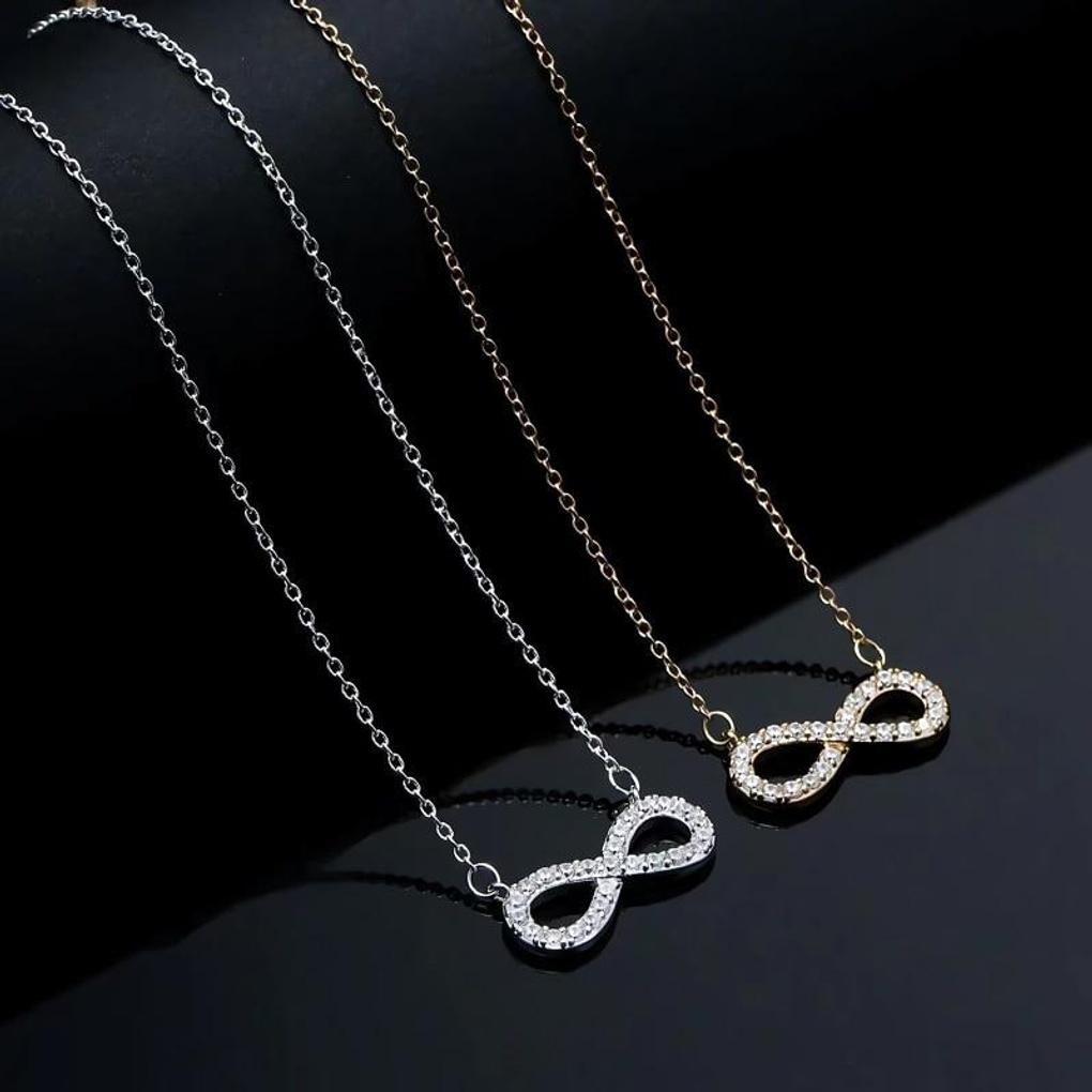 Women's Cubic 8-Shaped Infinite Simple Necklace
