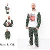 Pajama Set (men) – Warm Top & Pants with New Year Print, Winter, 8625-3 HC