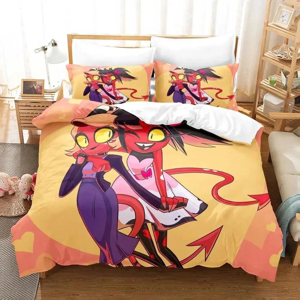 3D-принт Hazbin Moxxie Hotel Постельное белье Пододеяльник Постельный комплект Одеяло Наволочка Одеяло King Queen Size Мальчики Взрослые